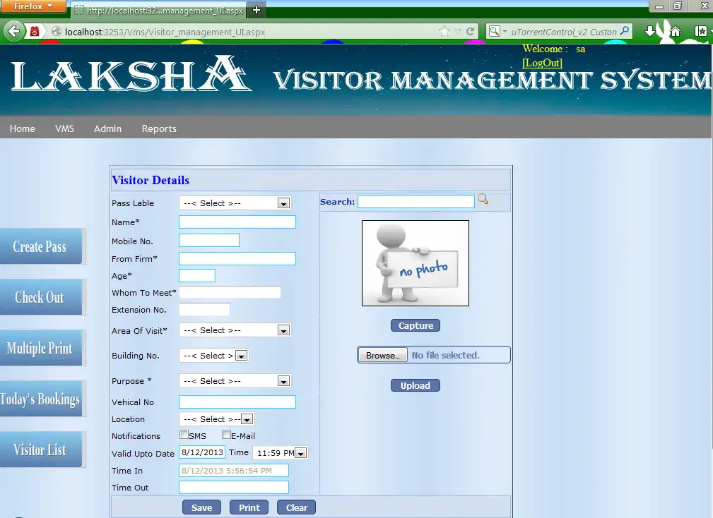 Download web tool or web app Visitor, Contractor, Employee Management