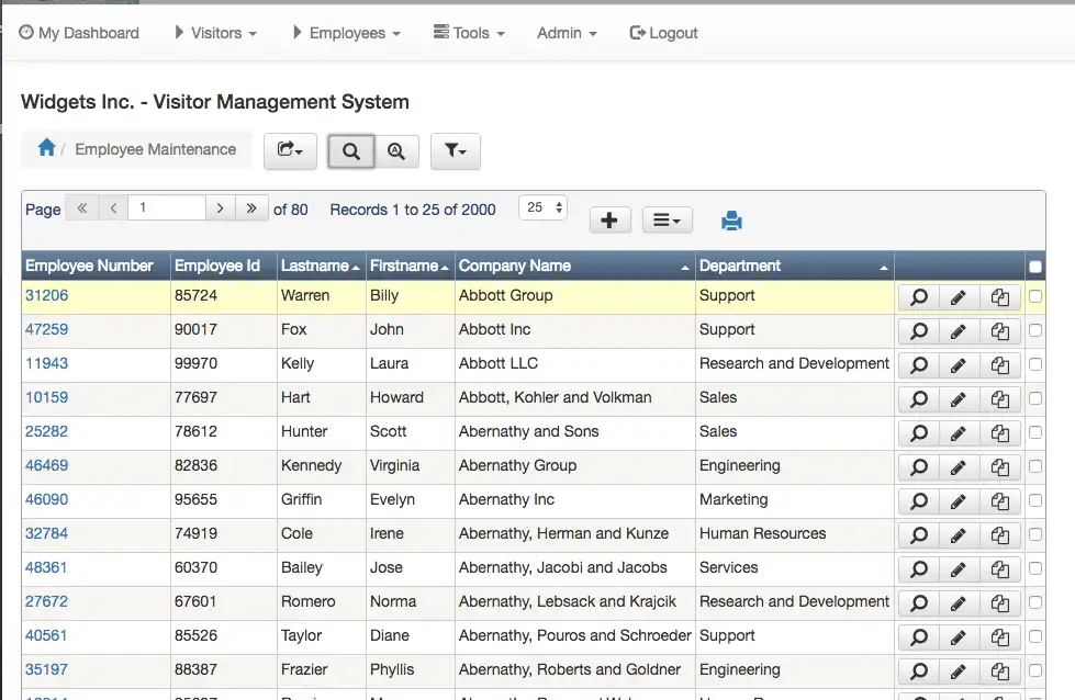 Download web tool or web app Visitor ID Management System