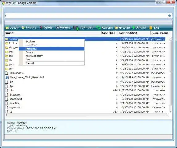 Download web tool or web app Vista Web FTP