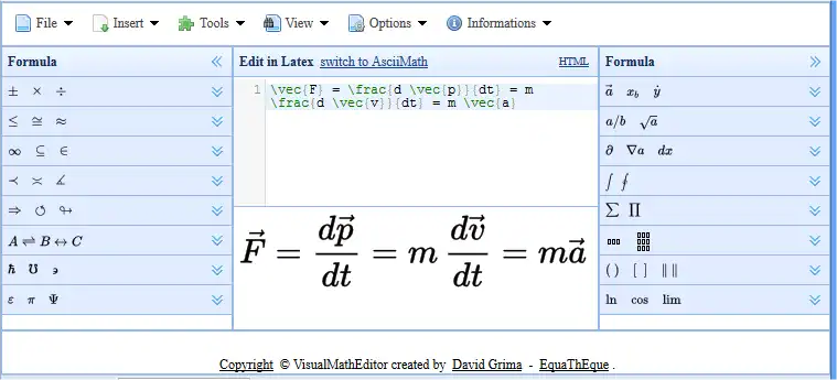 Download web tool or web app VisualMathEditor