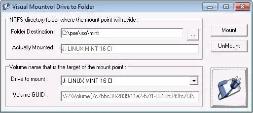 Download web tool or web app VISUAL MOUNTVOL DRIVE TO FOLDER