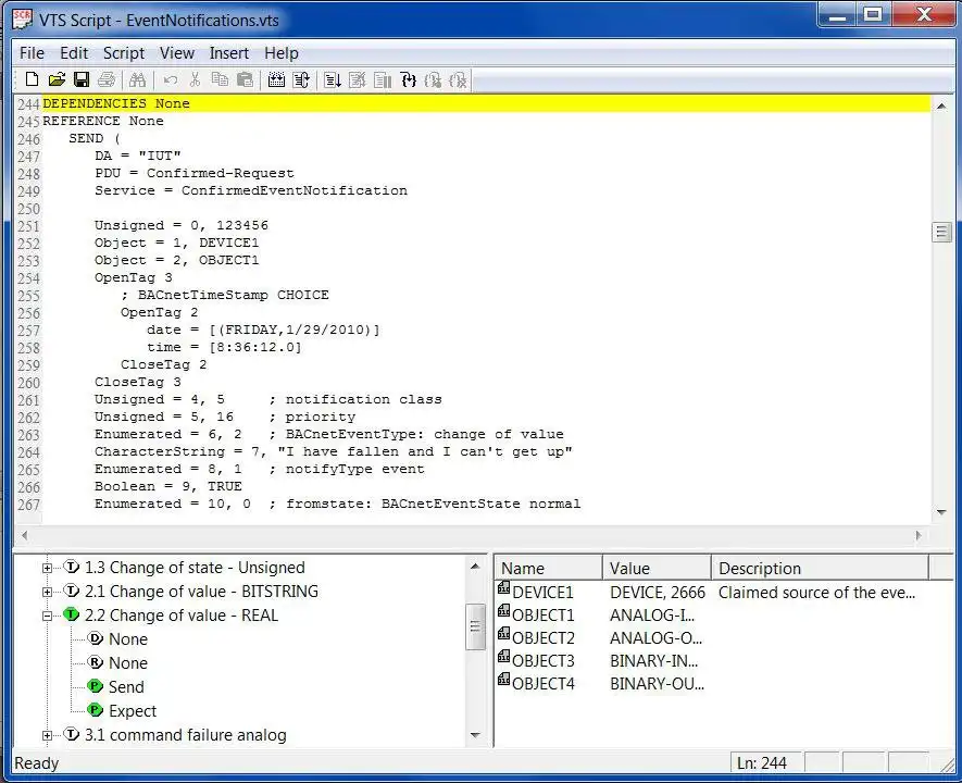 Download web tool or web app Visual Test Shell for BACnet to run in Windows online over Linux online