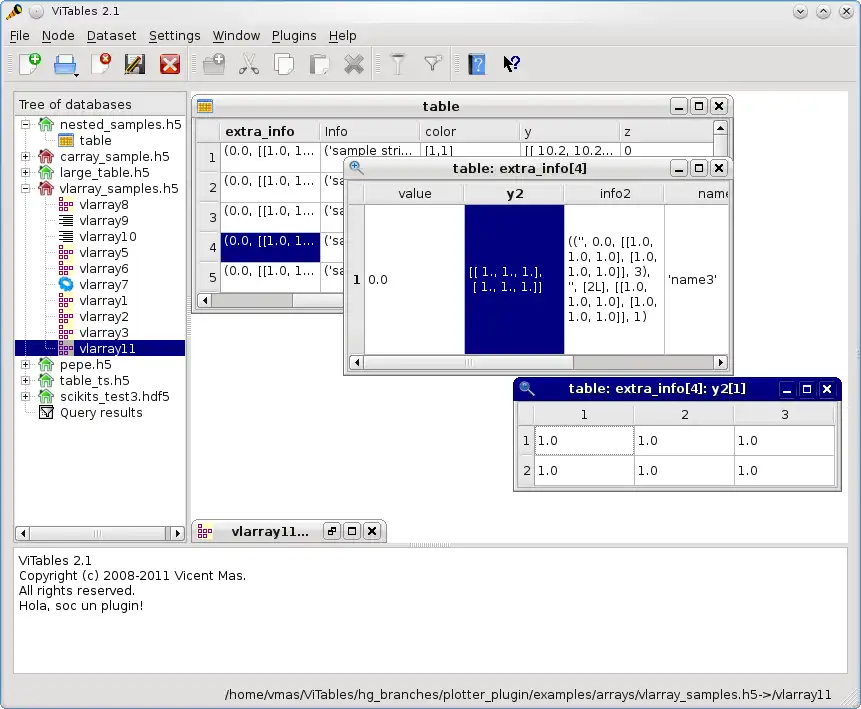 Download web tool or web app vitables to run in Windows online over Linux online