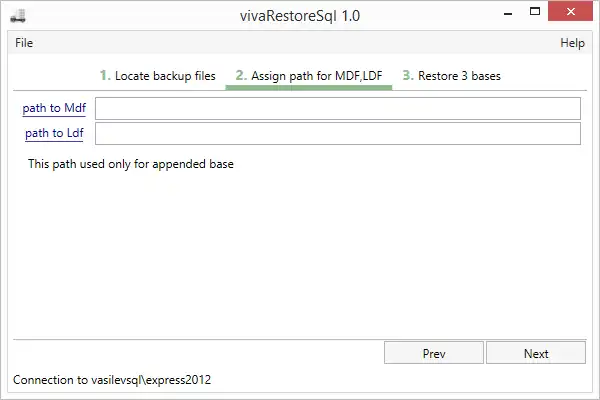 Download web tool or web app vivaRestoreSql