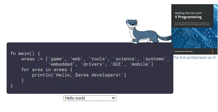 Descargue la herramienta web o la aplicación web Lenguaje de programación V