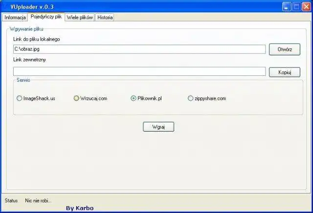 Download web tool or web app VUploader