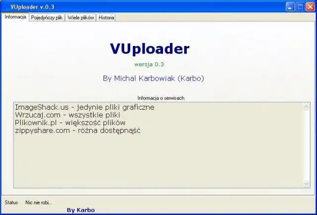 Download web tool or web app VUploader