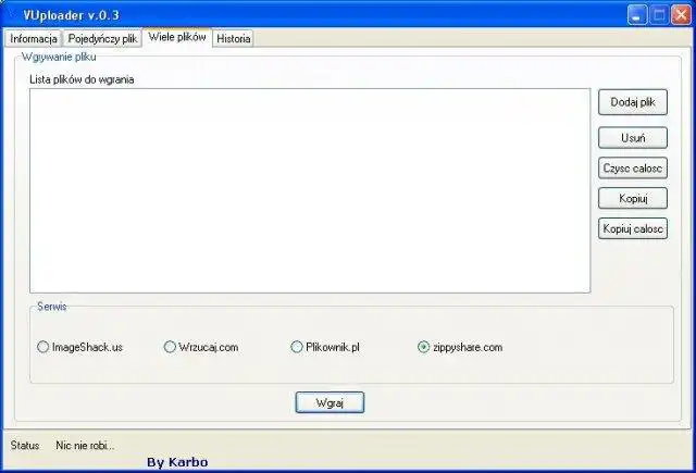 Download web tool or web app VUploader