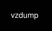 Run vzdump in OnWorks free hosting provider over Ubuntu Online, Fedora Online, Windows online emulator or MAC OS online emulator