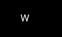 Run W in OnWorks free hosting provider over Ubuntu Online, Fedora Online, Windows online emulator or MAC OS online emulator