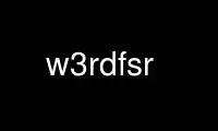 Run w3rdfsr in OnWorks free hosting provider over Ubuntu Online, Fedora Online, Windows online emulator or MAC OS online emulator