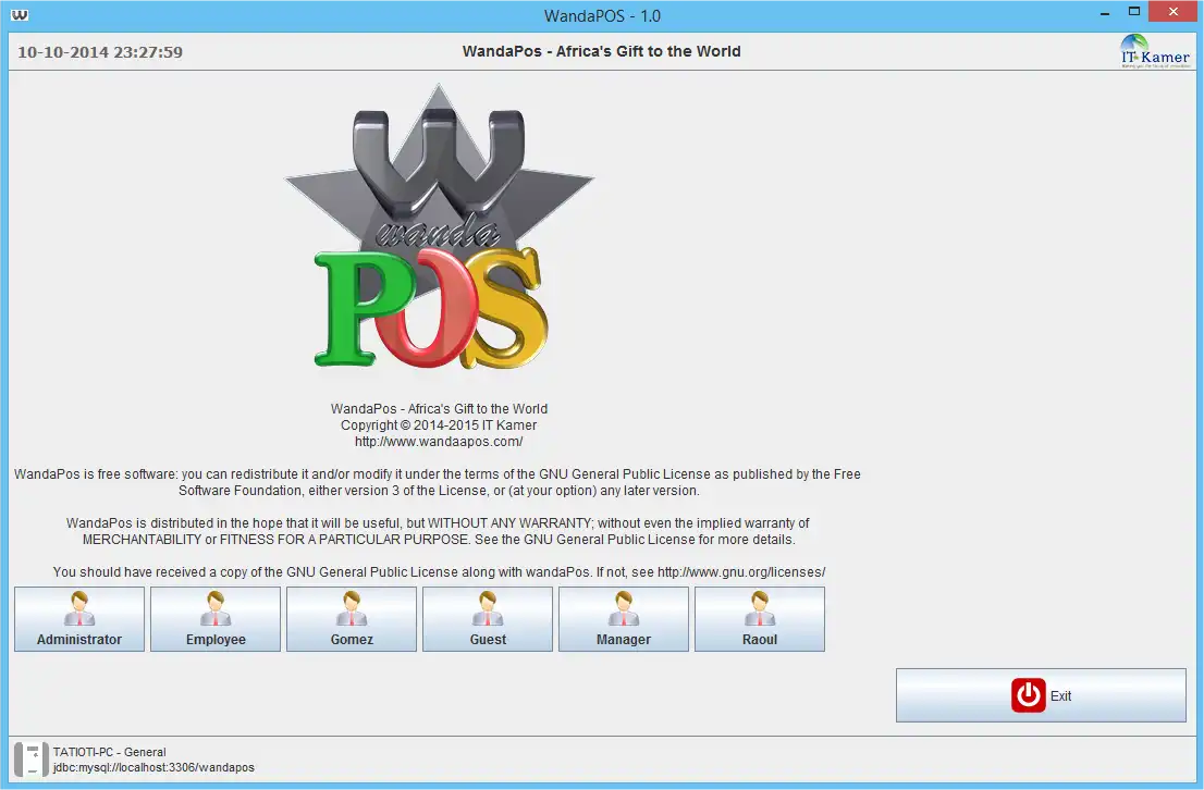 Download web tool or web app Wanda POS