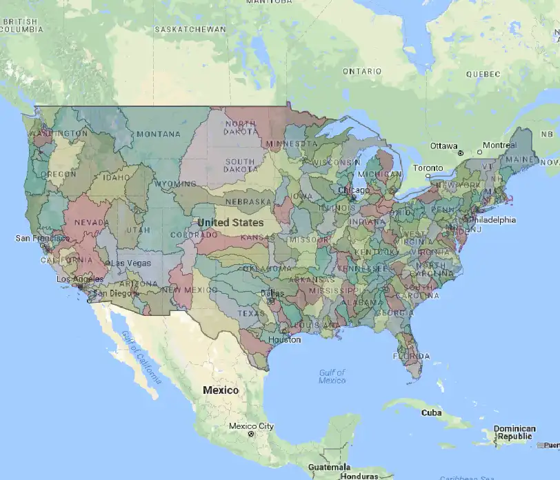 Télécharger l'outil Web ou l'application Web Watershed Districts