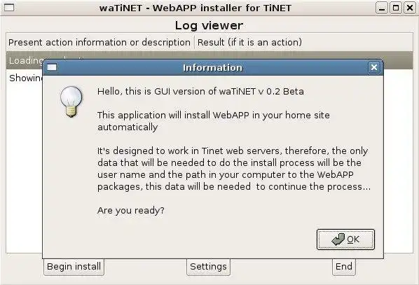 Download web tool or web app waTinet - a web portal installer