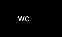 Run wc in OnWorks free hosting provider over Ubuntu Online, Fedora Online, Windows online emulator or MAC OS online emulator