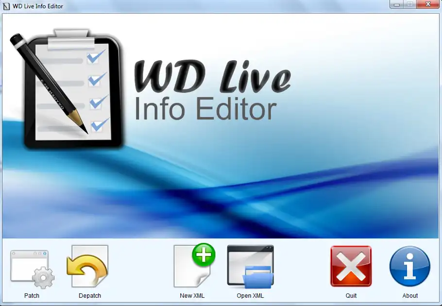 Download web tool or web app WD Live Info Editor