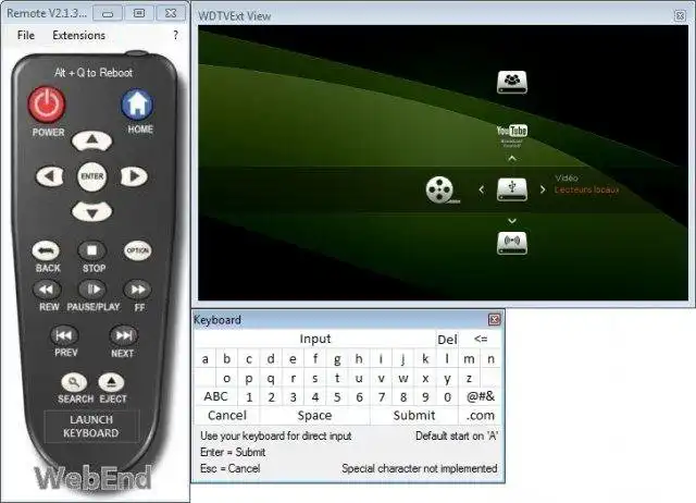 Download web tool or web app WDTV Live - Remote Controller and More