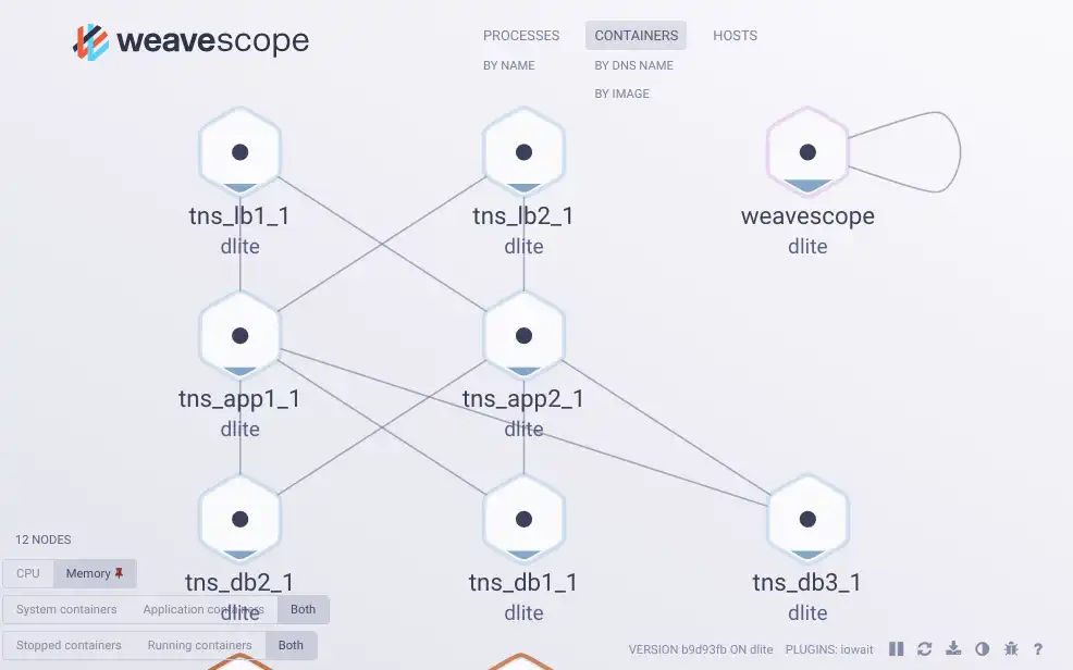 Загрузите веб-инструмент или веб-приложение Weave Scope