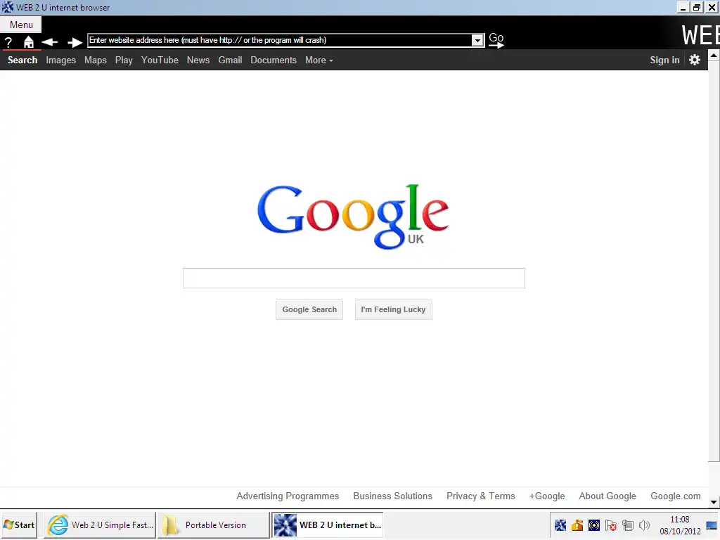 Download web tool or web app Web 2 U Simple Fast Web Browser
