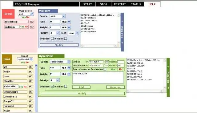 Download web tool or web app WebCBQ Bandwidth Manager