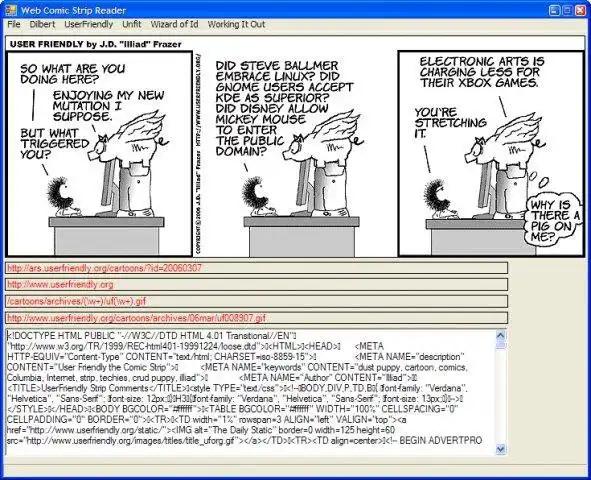 Download web tool or web app Web Comic Strip Reader