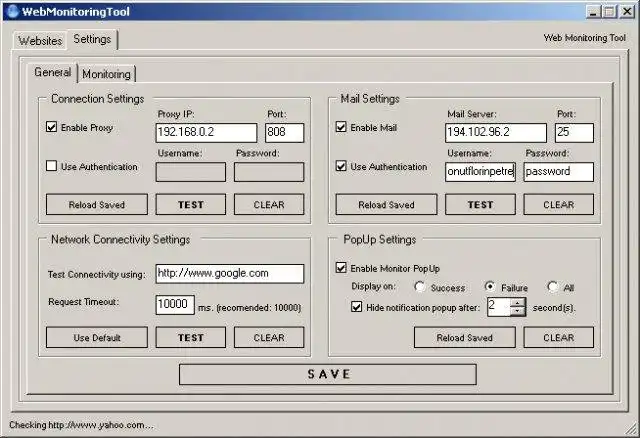 Download web tool or web app Web Monitoring Tool