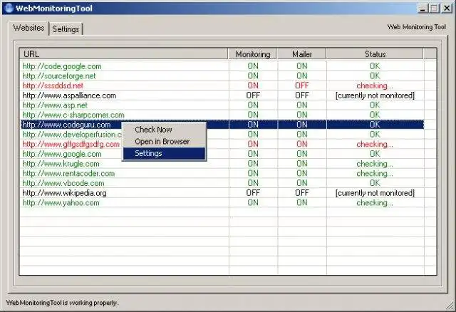 Download web tool or web app Web Monitoring Tool