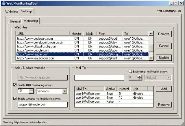 Download web tool or web app Web Monitoring Tool