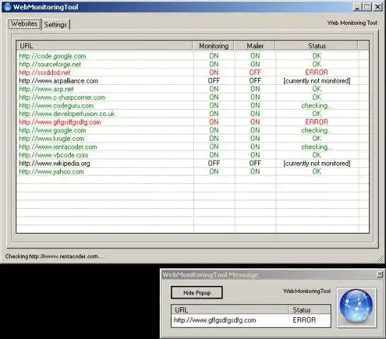 Download web tool or web app Web Monitoring Tool