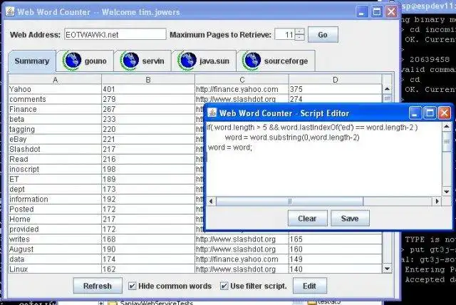 Download web tool or web app WebWordCount