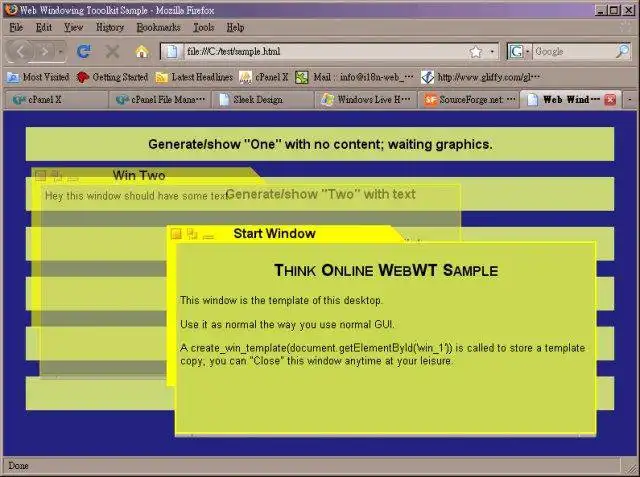 Download web tool or web app Web WT, Windowing Toolkit for HTML