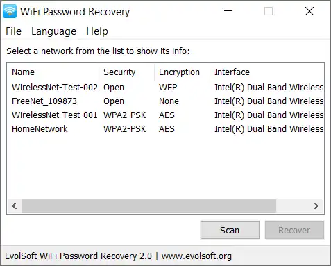 WiFi Password Recovery download for Windows