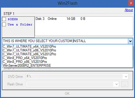 Download web tool or web app Win2Flash