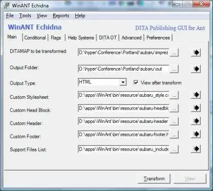 Download web tool or web app WinANT Echidna