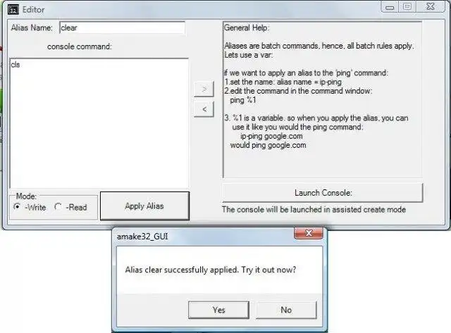 Download web tool or web app Windows Alias Generator