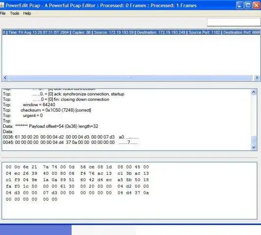 Download web tool or web app Windows Based Pcap Editor