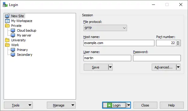 Download web tool or web app WinSCP