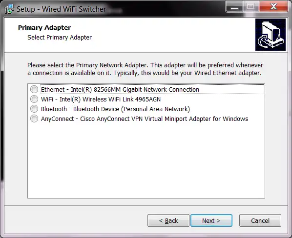 Download web tool or web app Wired WiFi Switcher