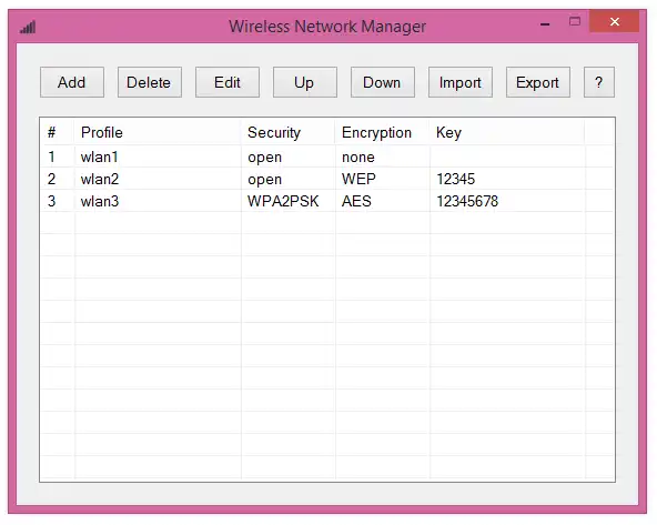 Download web tool or web app Wireless Network Manager