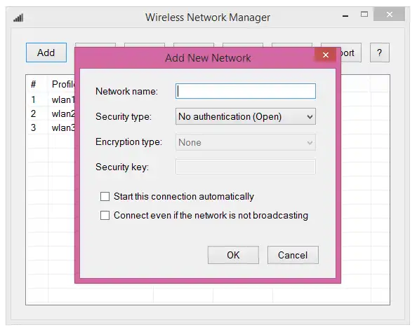 Download web tool or web app Wireless Network Manager