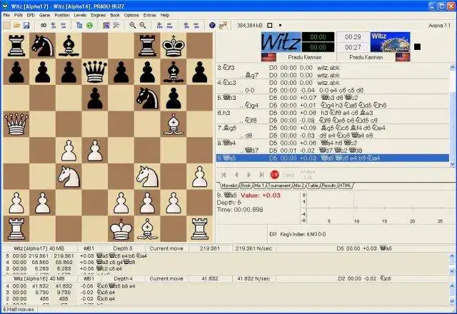 Download web tool or web app Witz Chess Engine to run in Windows online over Linux online