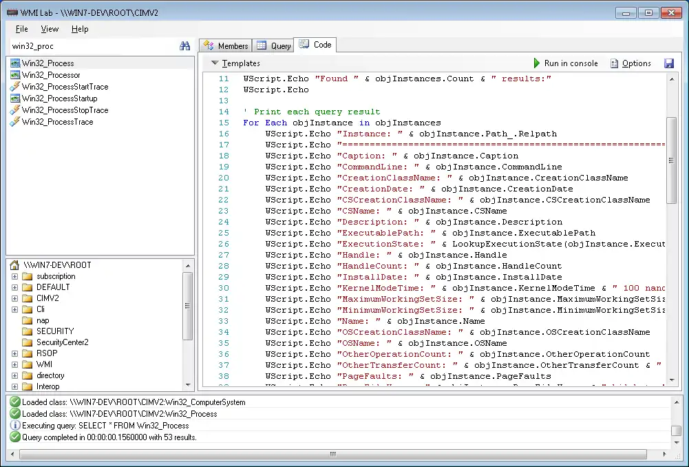 Download web tool or web app WMI Lab