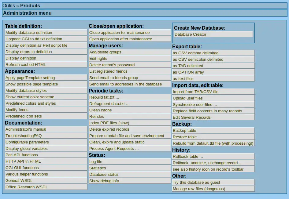 Download web tool or web app Woda, the Web Oriented Database