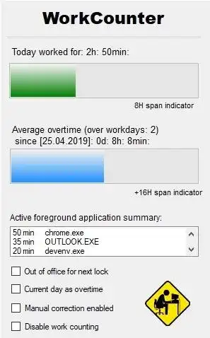 Download web tool or web app WorkCounter