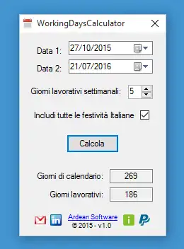 Download web tool or web app WorkingDaysCalculator