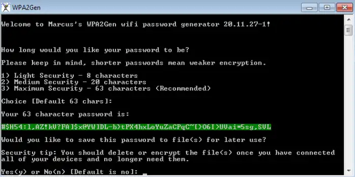 Download web tool or web app WPA2Gen