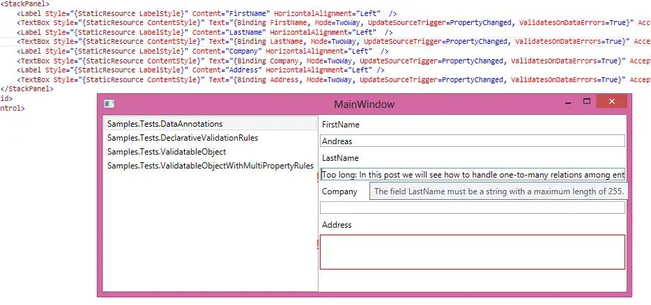 Download web tool or web app WPF Entity Validation Utils