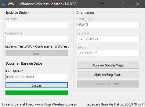 Download web tool or web app WWL - Windows Wireless Locator