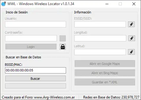 Download web tool or web app WWL - Windows Wireless Locator