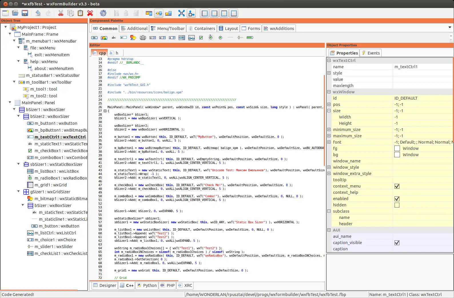 Descargue la herramienta web o la aplicación web wxFormBuilder